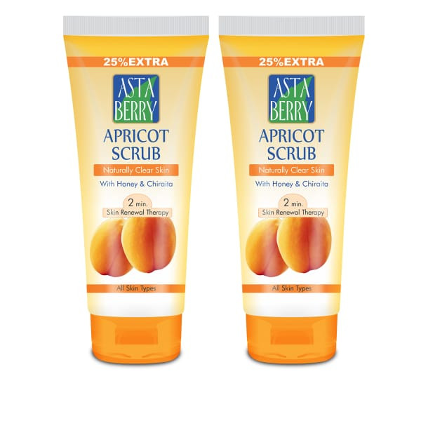 Asta Berry Apricot Scrub Naturally Clear Skin 2 Min Skin Renewal Therapy All Skin types 100 ml