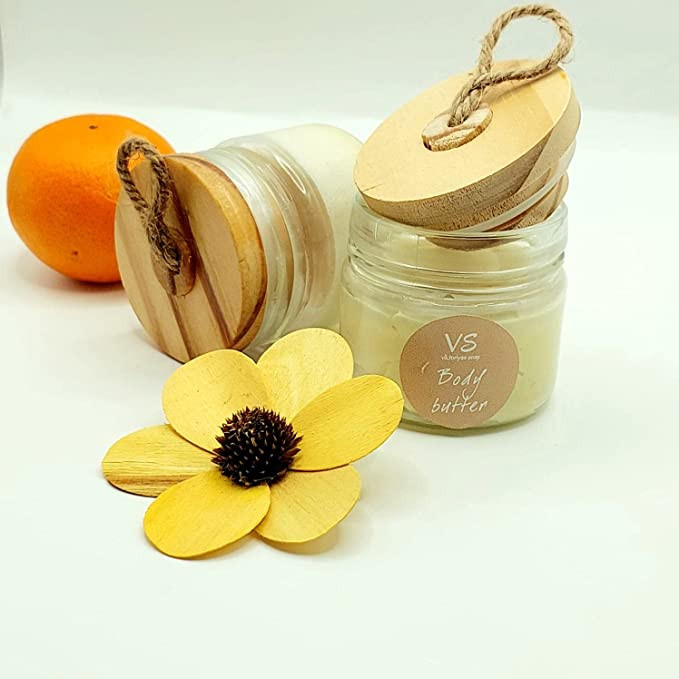 Viktoriya Body Butter | Orange Blossom Scent | Body Moisturizer for Women | With Vanilla Butter for Dry Skin and Delicate Skin