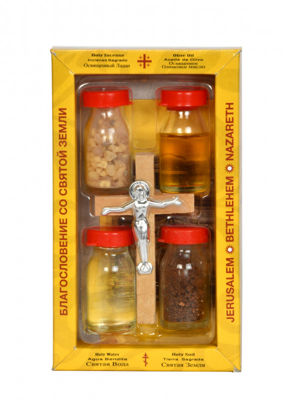 4 Bottles with cross 247