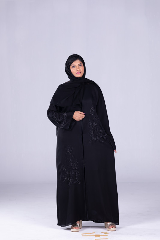 New Lazer Cutting Model Abaya with Korean Fabric handwork makes it more beautiful. AB1033