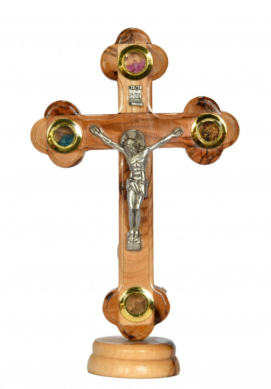 Flower olives wood on stand 241