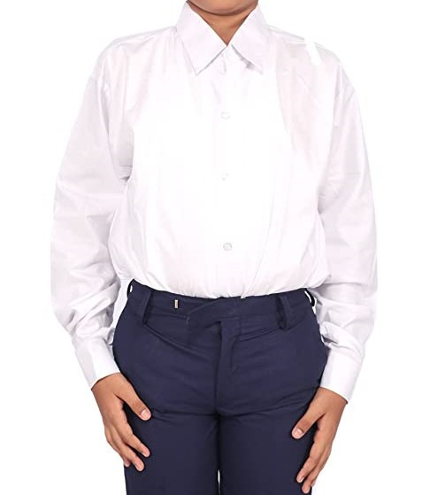 LCT Uniforms White School Full Shirts for Boy's Uniforms Shirt with Collar & Pocket