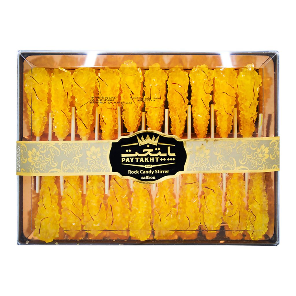 Paytakht Saffron Rock Candy Stirrer, 300g